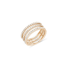 Kefi Jewelry 18k Gold Three Charms Ring