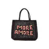 The Jacksons Bags Small Black More Amore Jute Tote Bag