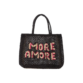 The Jacksons Bags Small Black More Amore Jute Tote Bag