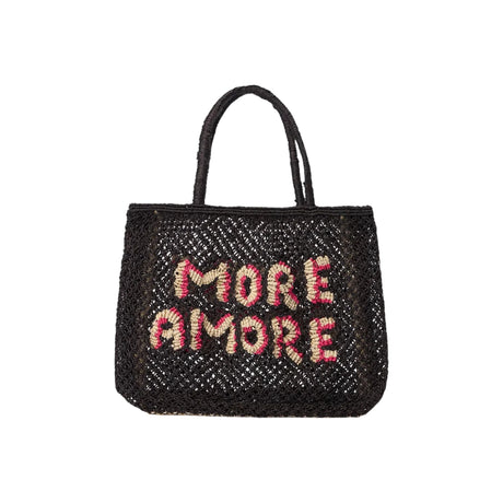 The Jacksons Bags Small Black More Amore Jute Tote Bag