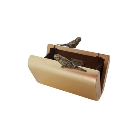 Sarah's Bag Gold Lovers Log Clutch