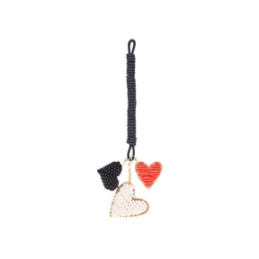 Mishky Multi Hearts Black Keychain