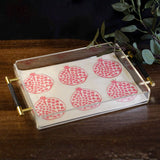 Organiks Plus Large Acrylic Tray with Pomegranate Mat