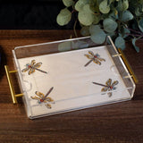 Organiks Plus Large Acrylic Tray with Dragonfly Mat