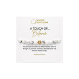 Night Blossom White Howlite Beaded Bracelet with Gold Dot
