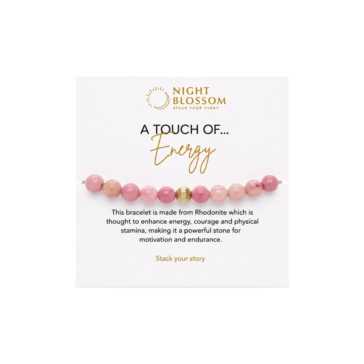 Night Blossom Red Jasper Beaded Bracelet with Gold Dot