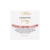 Night Blossom Red Jasper Beaded Bracelet with Gold Dot