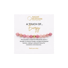 Night Blossom Red Jasper Beaded Bracelet with Gold Dot