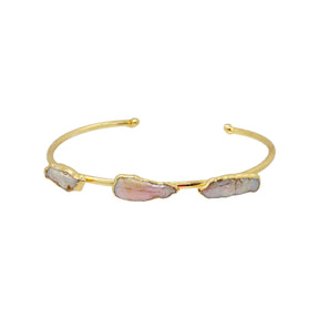 You & Eye 3 Baroque Pearl Cuff Bracelet