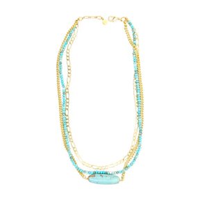 Catherine Page Jewelry Turquoise Palladio Triple Strand Necklace