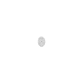 Kefi Jewelry 18k White Gold Small Pave Diamond Oval Stud Earring