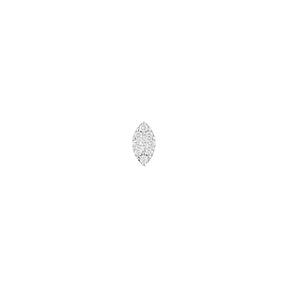 Kefi Jewelry 18k White Gold Medium Marquise Diamond Stud Earring
