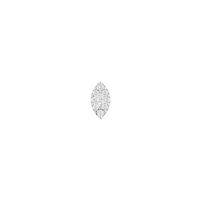 Kefi Jewelry 18k White Gold Large Marquise Diamond Stud Earring