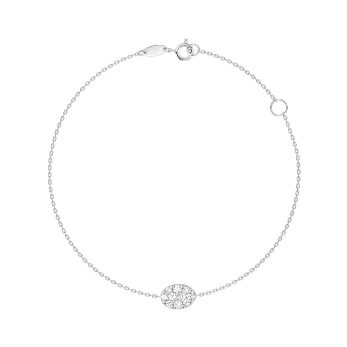 Pave Oval Chain Bracelet