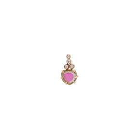 Yasmin Pharaon 14k Gold Tourmaline Slice with 3 Dots Earring