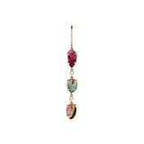 Buy Yasmin Pharaon 14k Gold 3 Bi-color Tourmaline Leaf Carved Drop Earring Online for Women | Boom & Mellow UAE