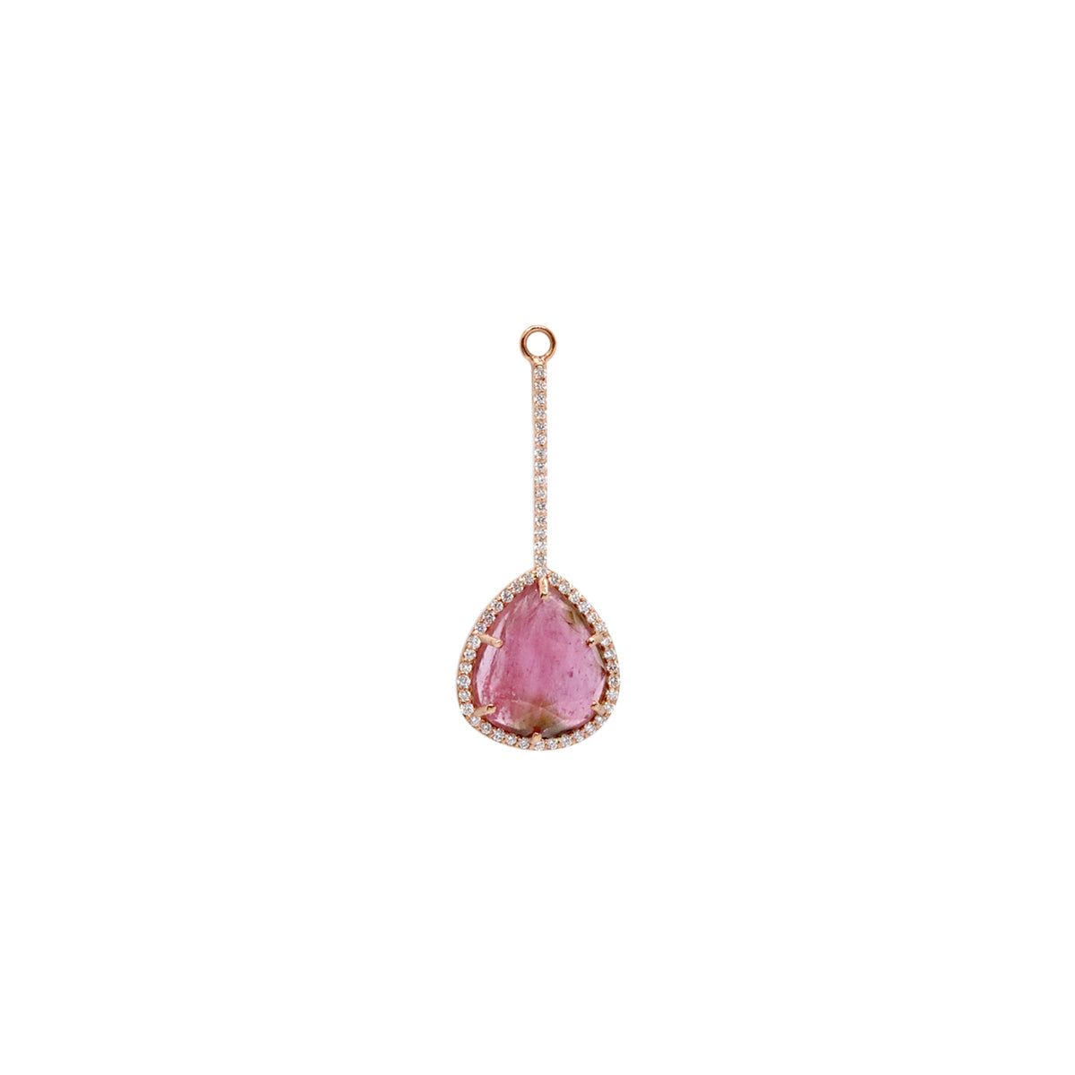 Buy Yasmin Pharaon 14k Gold Halo Watermelon Tourmaline Pendant Online for Women | Boom & Mellow UAE