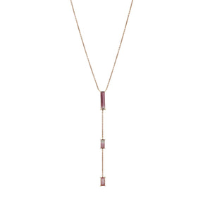Buy Yasmin Pharaon 14k Gold 3 Tourmaline Y Necklace Online for Women | Boom & Mellow UAE