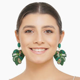 Buy America & Beyond Tropical Palm Drop Earrings Online for Women | Free 3-Hour Delivery in Dubai | Boom & Mellow UAE