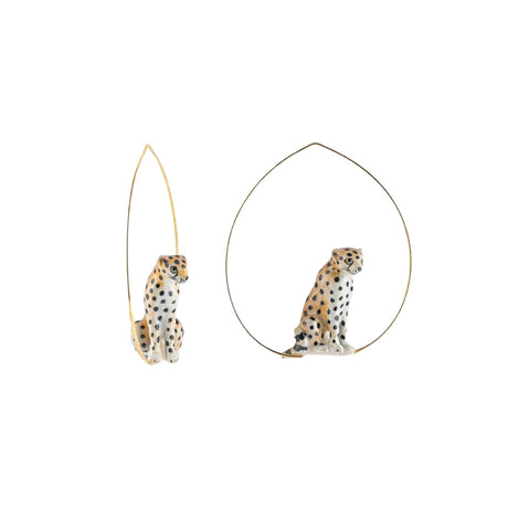 Buy Nach Bijoux Sitting Cheetah Earrings Online for Women | Free 3-Hour Delivery in Dubai | Boom & Mellow UAE