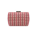 Inaash Red Ramallah Tatreez Silk Clutch