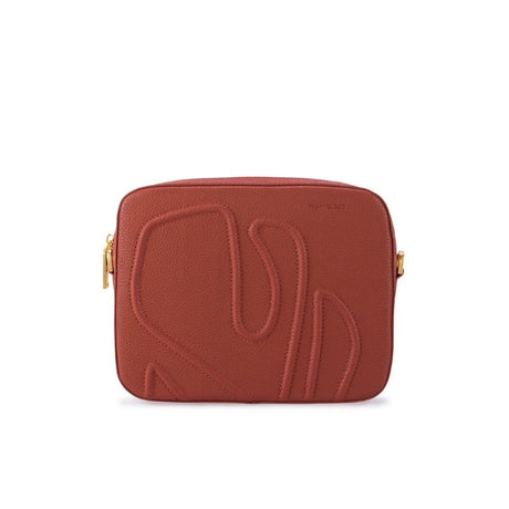 Bag by Veganologie in Cinnamon Color Crossbody Bag. Made of Vegan Bamboo Leather.