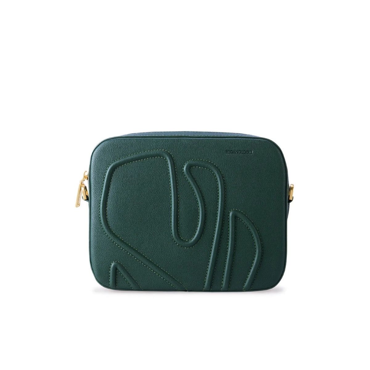 Bag by Veganologie in Pine Green Color Crossbody Bag. Made of Vegan Bamboo Leather.