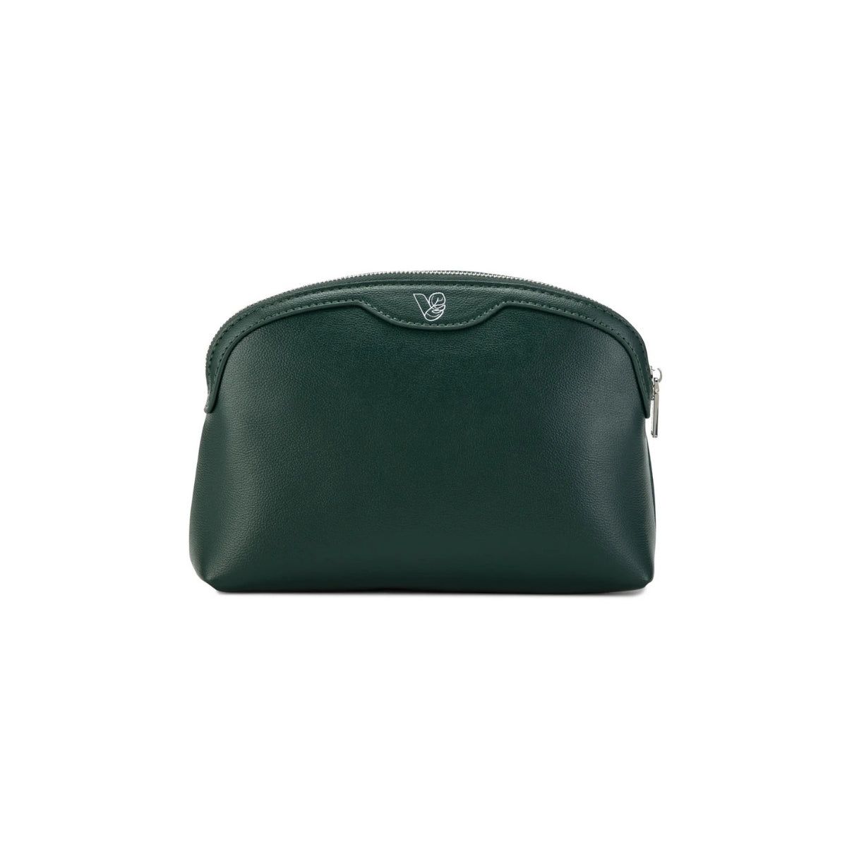 Bag by Veganologie in Pine Green Color Medium Travel Pouch. Made of Vegan Bamboo Leather.