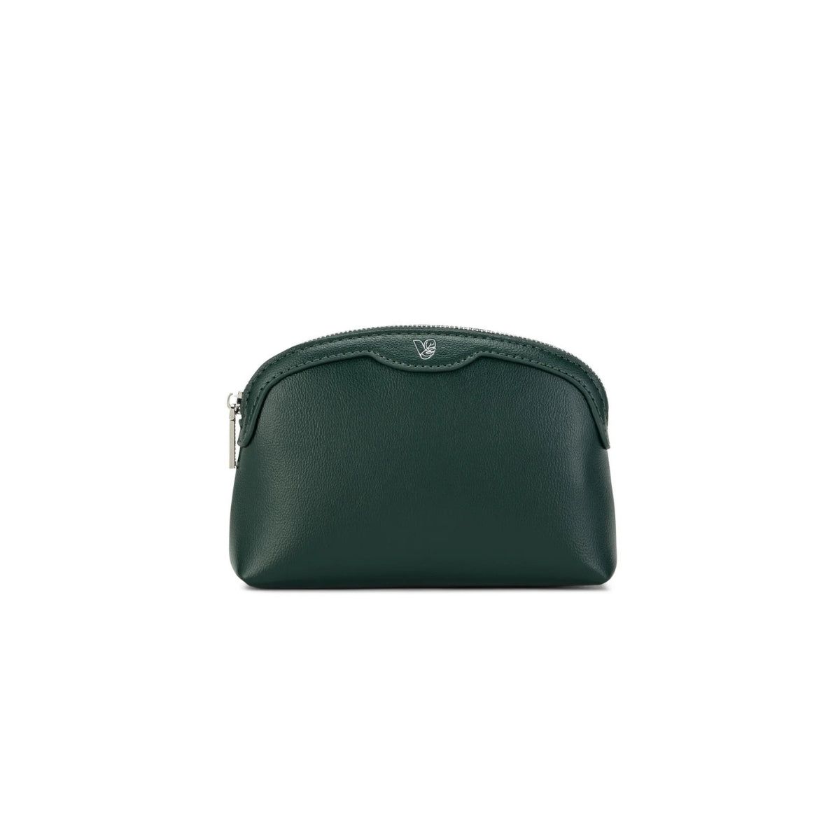 Bag by Veganologie in Pine Green Color Small Travel Pouch. Made of Vegan Bamboo Leather.