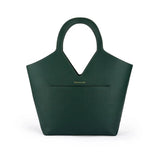 Bag by Veganologie in Pine Green Color Tote Bag. Made of Vegan Bamboo Leather.
