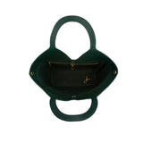 Bag by Veganologie in Pine Green Color Tote Bag. Made of Vegan Bamboo Leather.