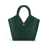 Bag by Veganologie in Pine Green Color Tote Bag. Made of Vegan Bamboo Leather.