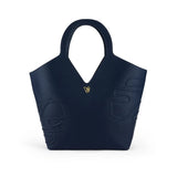 Bag by Veganologie in Blueberry Color Tote Bag. Made of Vegan Bamboo Leather.