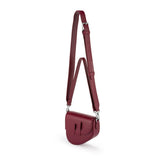 Bag by Veganologie in Berry Color Shoulder Bag. Made of Vegan Bamboo Leather.