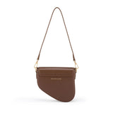 Bag by Veganologie in Chocolate Color Shoulder Bag. Made of Vegan Bamboo Leather.