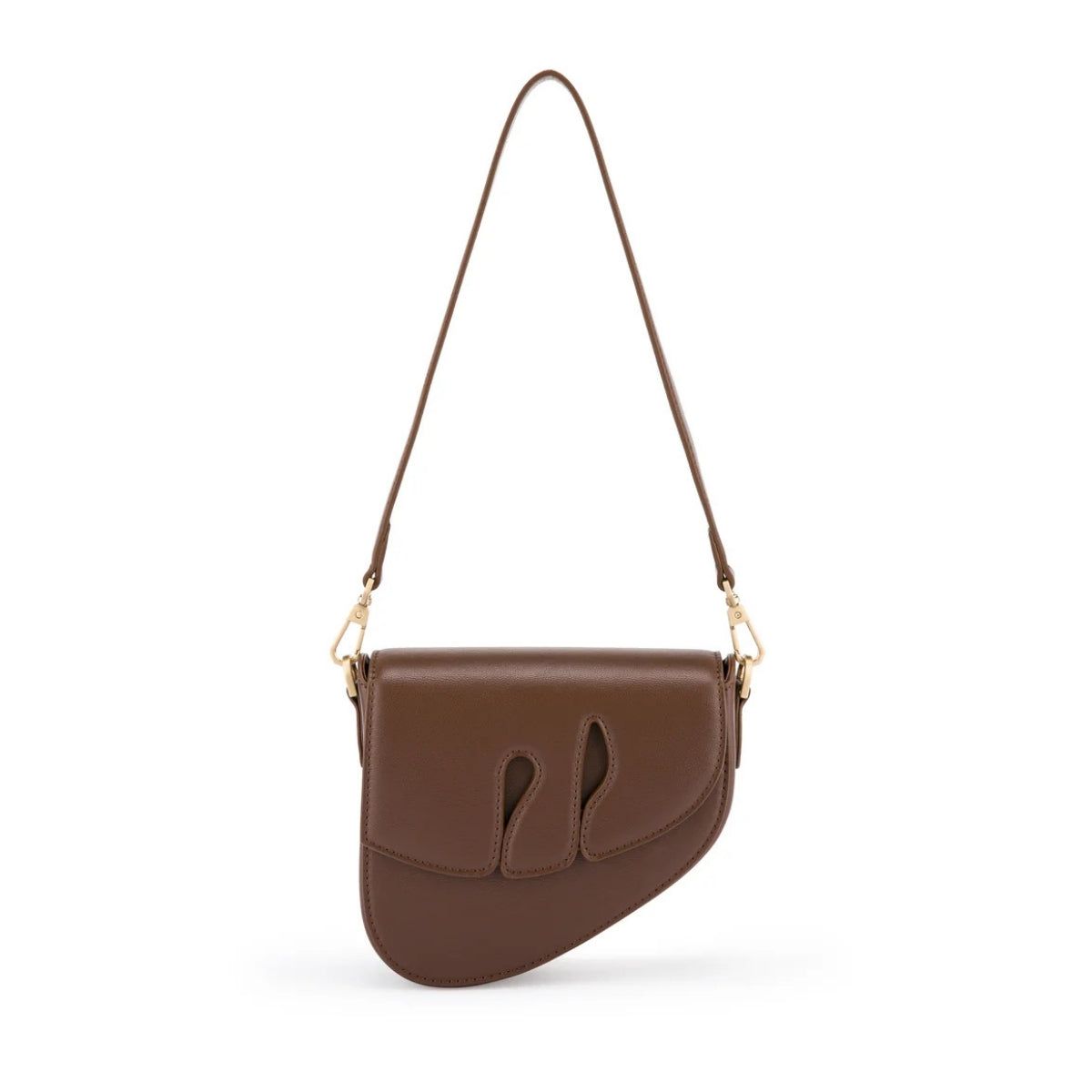Bag by Veganologie in Chocolate Color Shoulder Bag. Made of Vegan Bamboo Leather.