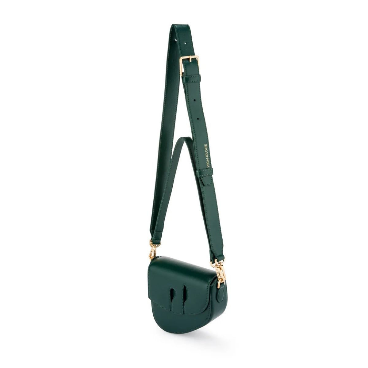 Bag by Veganologie in Pine Green Color Shoulder Bag. Made of Vegan Bamboo Leather.