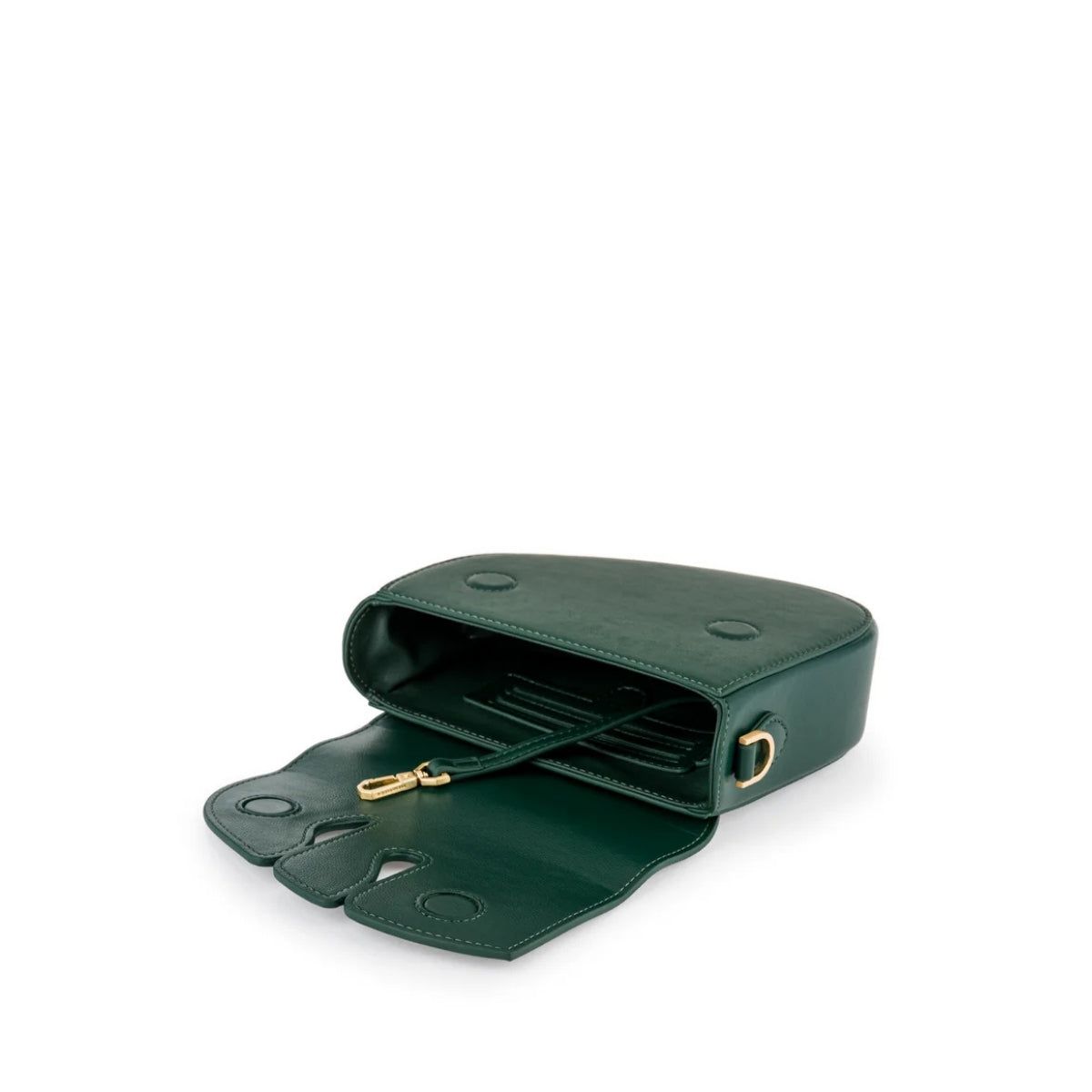 Bag by Veganologie in Pine Green Color Shoulder Bag. Made of Vegan Bamboo Leather.