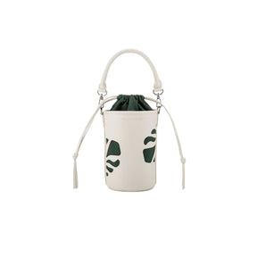 Bag by Veganologie in Vanilla Color Bucket Bag. Made of Vegan Bamboo Leather.