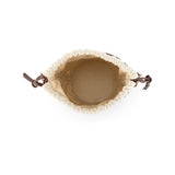 Bag by Veganologie in Chocolate Color Bucket Bag. Made of Vegan Bamboo Leather.