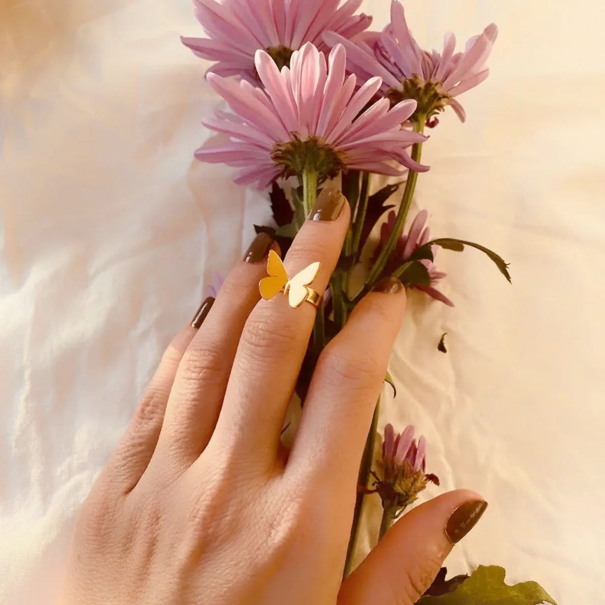 Lina Hernandez Butterfly Midi Adjustable Ring