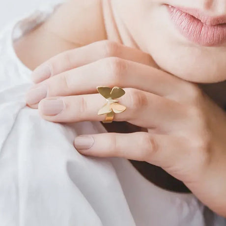Lina Hernandez Butterfly Midi Adjustable Ring