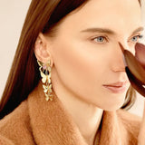 Lina Hernandez Waterfall Butterfly Earrings with Amethyst