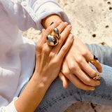 Lina Hernandez Arcadio Chunky Pebble Adjustable Ring