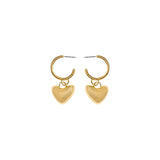 Lina Hernandez Latido Puffy Heart Hoop Earrings