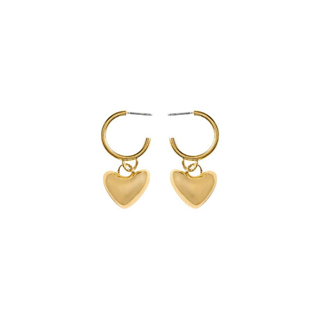 Lina Hernandez Latido Puffy Heart Hoop Earrings
