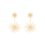 Lina Hernandez Maxi Luciana Starburst Earrings with Rose Quartz