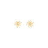 Lina Hernandez Luciana Starburst Stud Earrings with Emerald