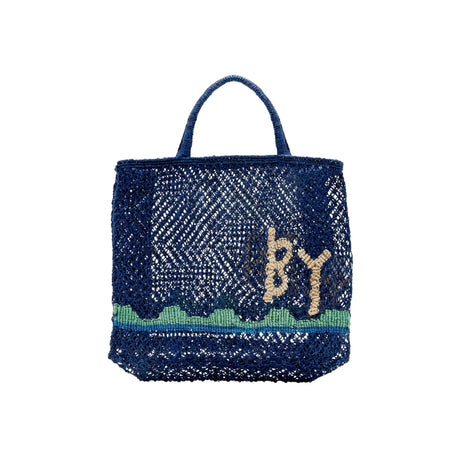 The Jacksons Bags Small Indigo Bevan By The Sea Jute Tote Bag