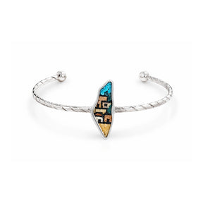 Galassia Jewellery Map of Palestine Old City Micro Mosaic Cuff Bracelet